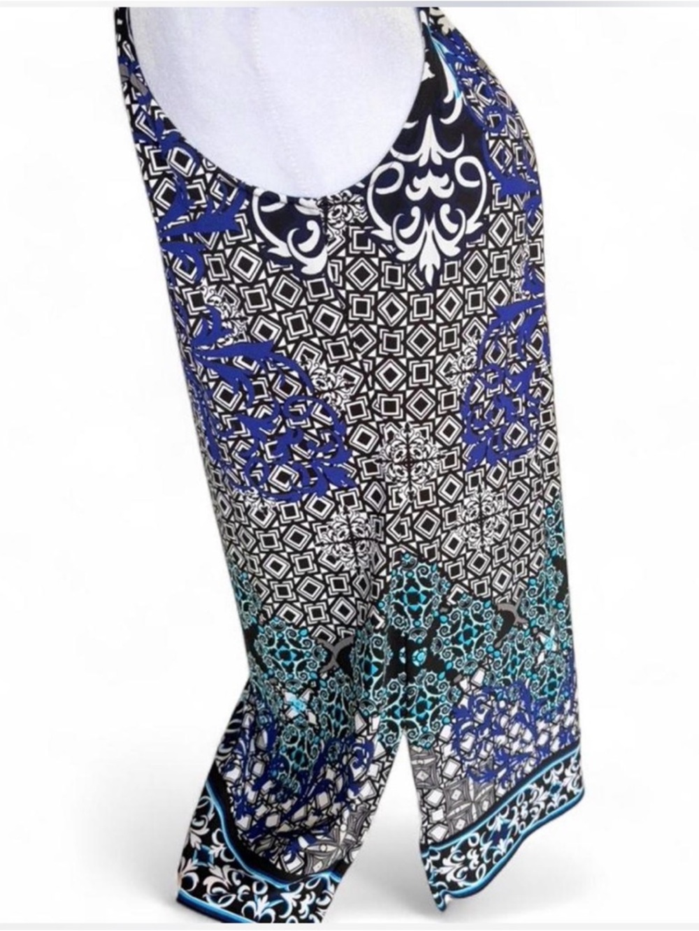 White House Black Market Navy Black Floral-Print Halter Camisole - Picture 4 of 8